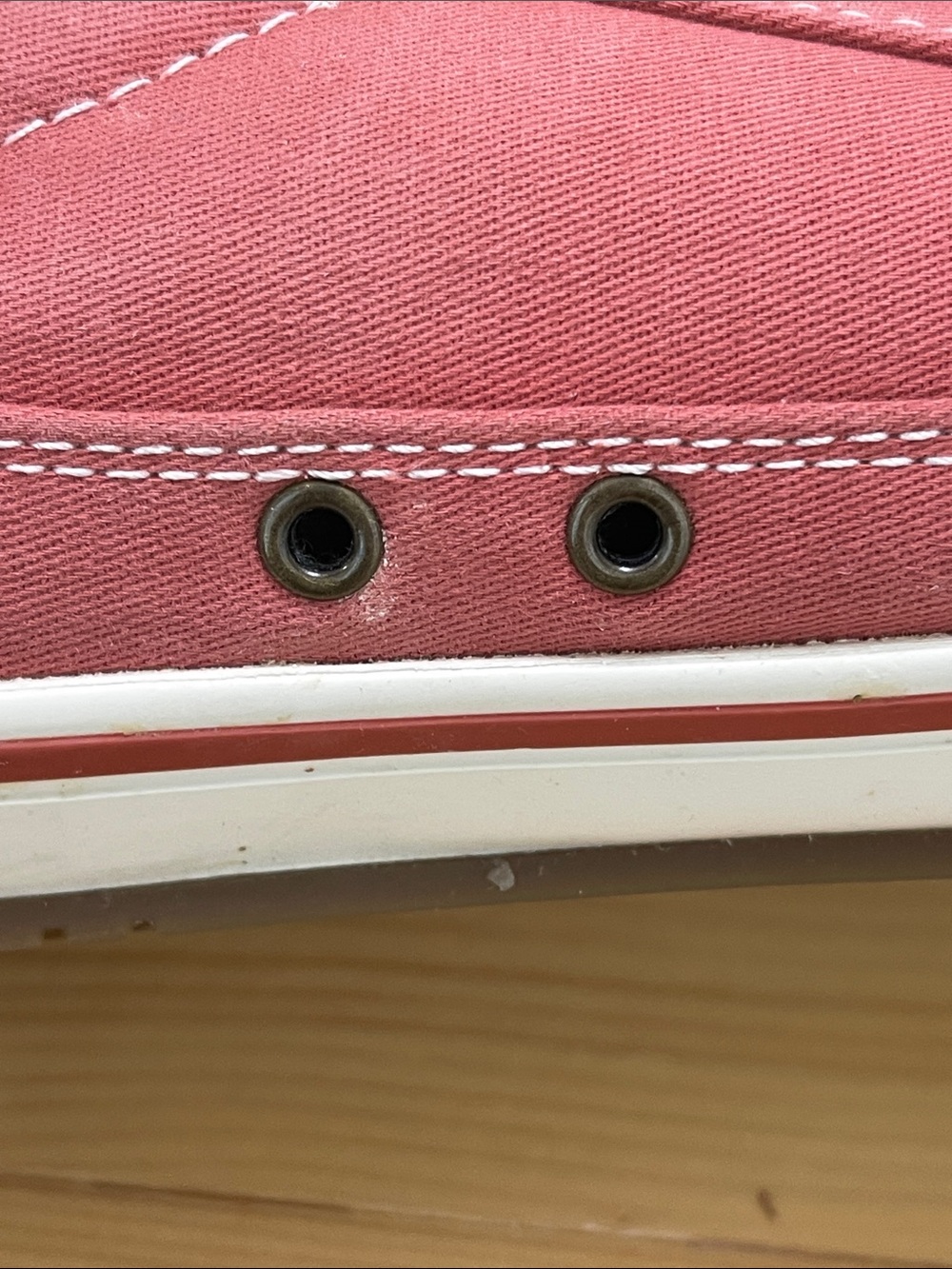 Taos Footwear Moc Star Canvas Sneakers Bruschetta Distressed Red Pink Size 9.5 - Picture 15 of 15